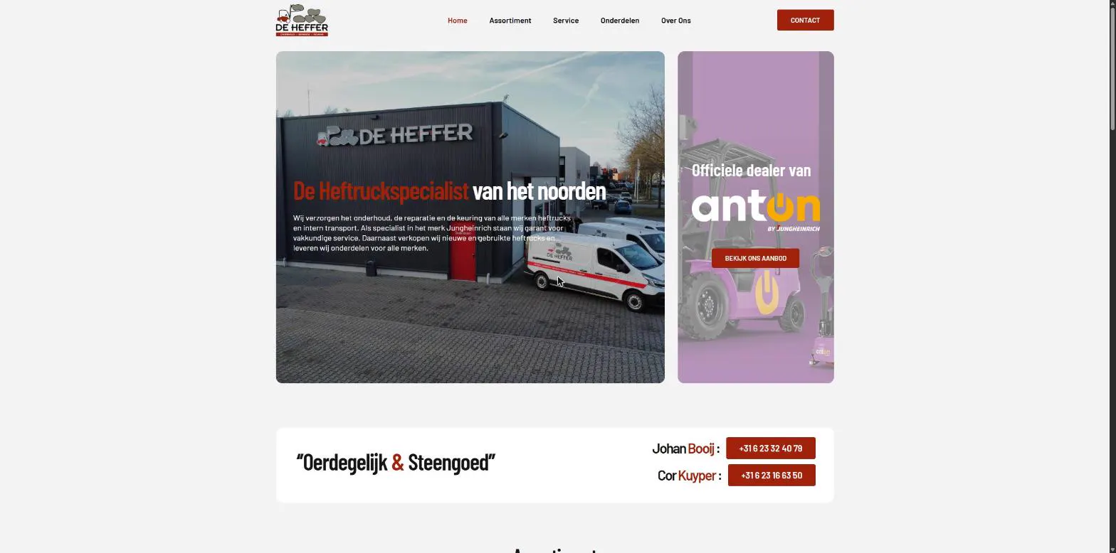 Website van De Heffer